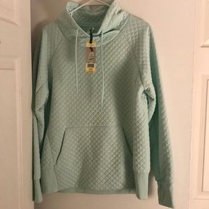 Green Tea quilted pullover NWT!